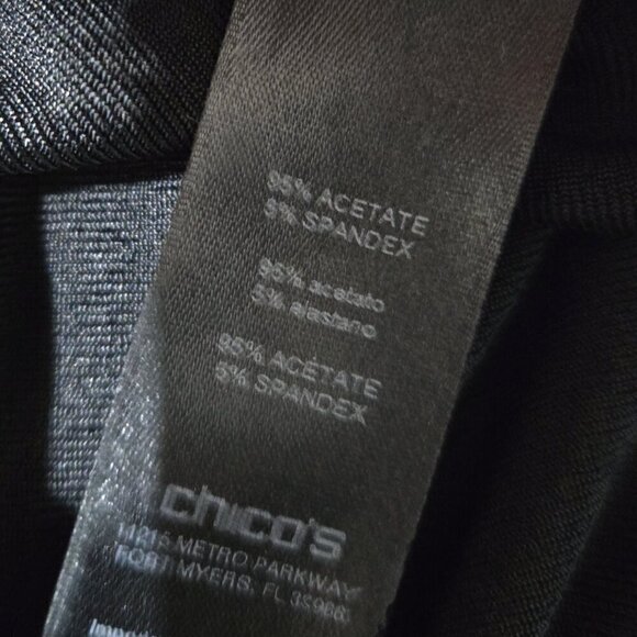 Chico's Travelers Black Straight Leg Slinky Knit Pull On Pants Capsule Comfy - Picture 8 of 9